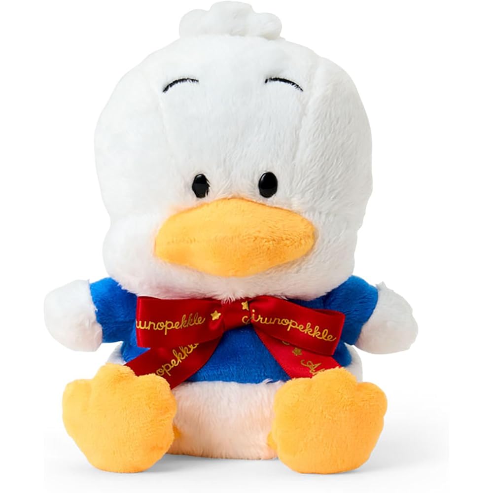 Sanrio Plush Toy Peckle Duck Character Award Logo Ribbon Age 3 and Up