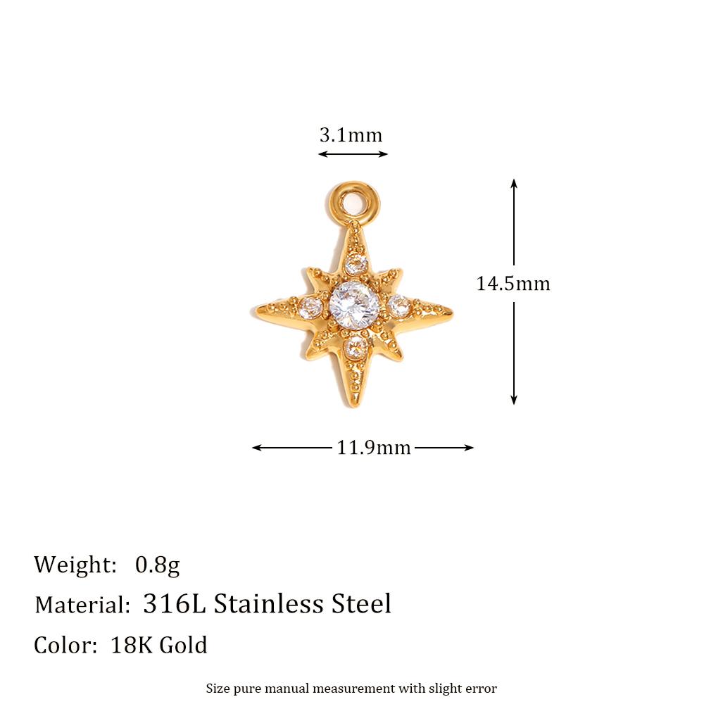 

MamacitaSlay DIY Angel Heart Flower Titanium charms for jewelry making bracelet charms 18K Gold Plated necklace Pendant