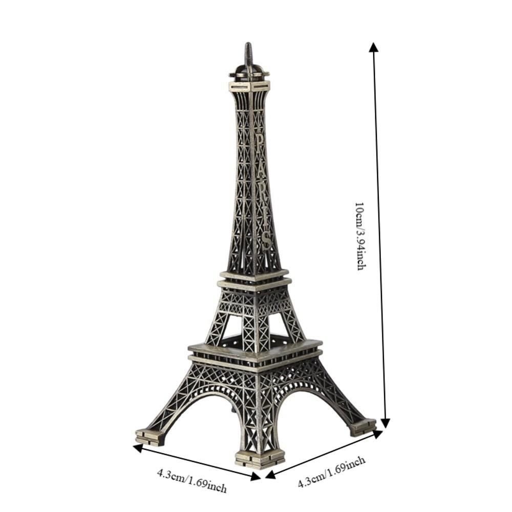 

Creative Paris Eiffel Tower Figurine Statue Bronze Tone Metal Tower Figurine Bookshelf 10cm