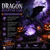 Gothic Dragon Table Lamp, Creative European Style Dragon Night Light Resin Ornament, Halloween Decor Lamp for Bedroom Study