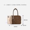 Autumn and winter new leopard print cowhide bag high value bowling bag commuter shoulder crossbody portable small square bag