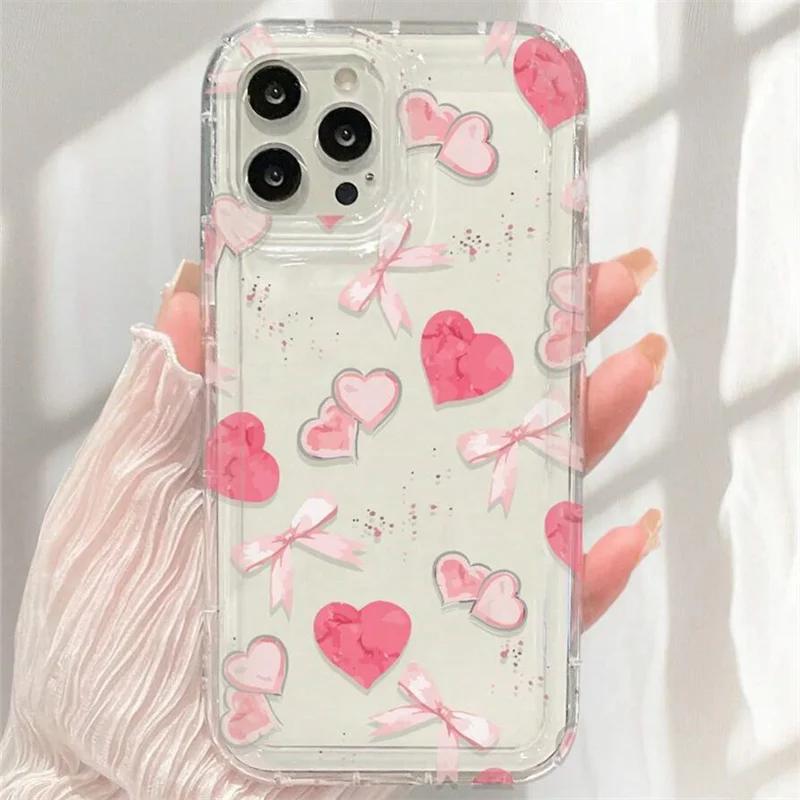 Air Cushion Phone Case for  Redmi 13 4G 13c 12c Note 12 11 13 Pro Plus 5G 12s 11s 10s 10 Pro 4G  Leopard Love Heart Cover