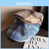 Fashion Autumn Retro Checkered Pattern Women Casual Beret For Outdoor Use