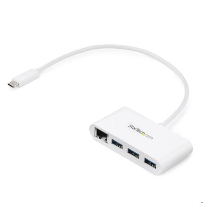 3-Port USB 3.0 Hub with USB-C - STARTECH - USB Type-C Hub - Gigabit Ethernet