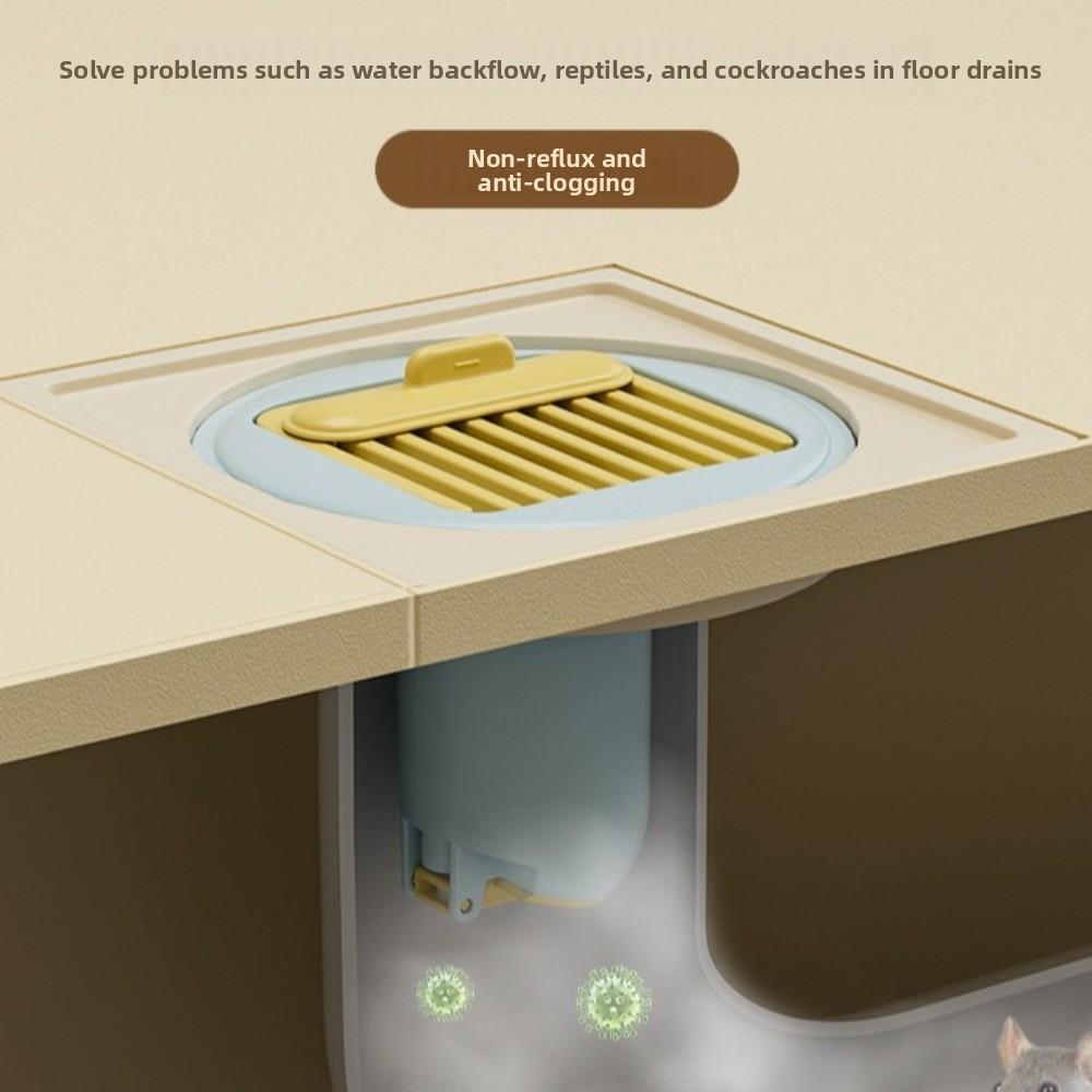 Universal Bathroom Anti-odor Floor Drain Anti-backflow with Comb Bath Shower Floor Strainer Trap One-Way Drain