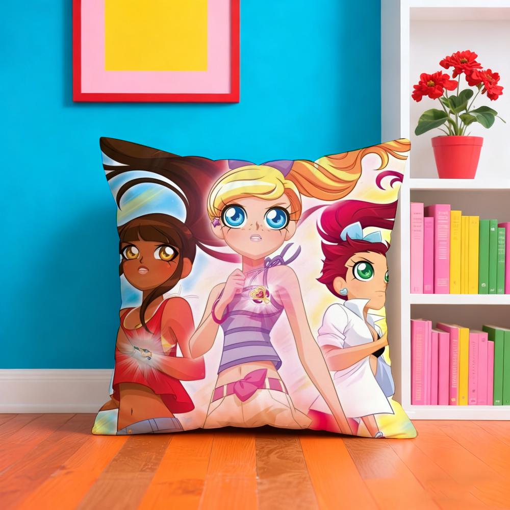 L-lolir-Rock Rock Anime Pillow Case Pillow Case Plush Fabric Soft Double Sided Print Home Sofa High Quality Cushion