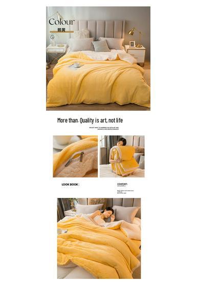 Luxurious Double-Sided Lambswool Plush Blanket & Duvet Cover
