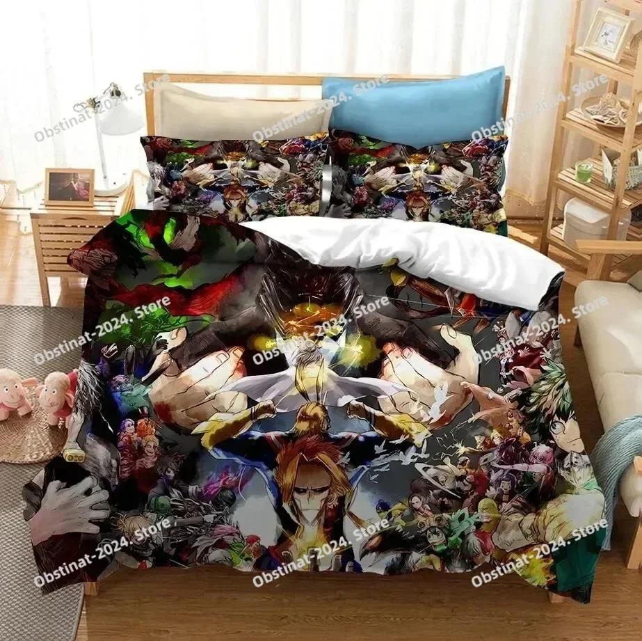 Anime 3D My Hero Academia Shoto Todoroki Bedding Set Printed Single Comforter Duvet Cover Pillow Case 3 Pieces Kids Adult Size