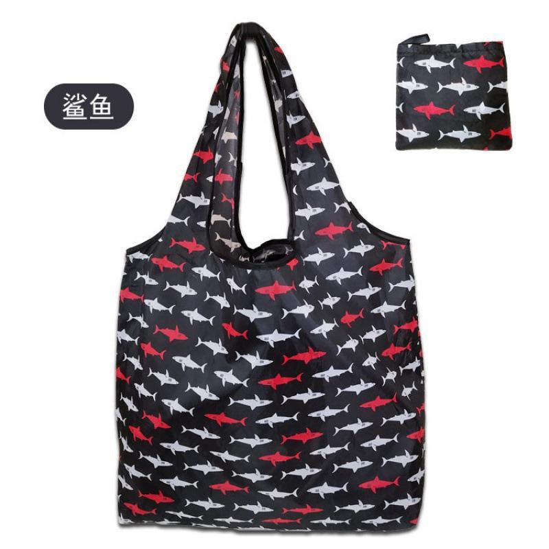 YiLi-Studio Opvouwbare boodschappentas voor dames, Lichtgewicht Waterdichte Herbruikbare Nylon Tote Bag, Draagbare Schoudertas voor Boodschappen