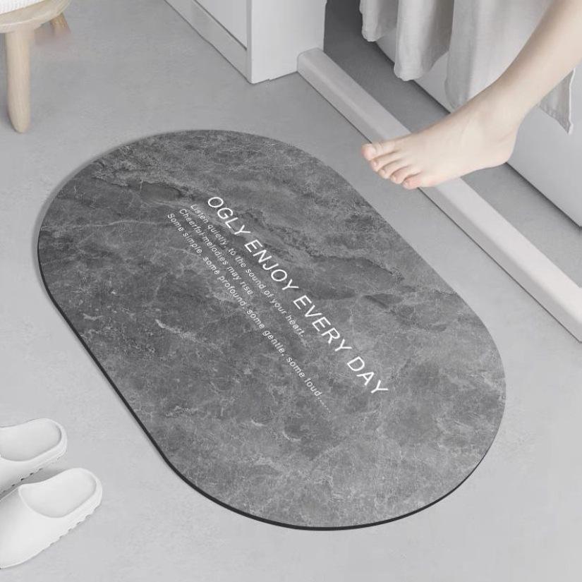 Non-slip Quick-dry Diatom Mud Marble Bathroom Floor Mat