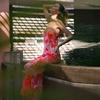 Women's New Halter Dress Floral U Neck Package Hip Long Holiday Style Backless Dresses