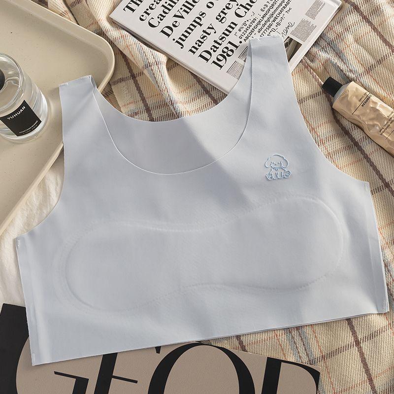 

Girls Ice Silk Training Bra Tank Top for Ages 7-12 Large (80-120 jin) синий