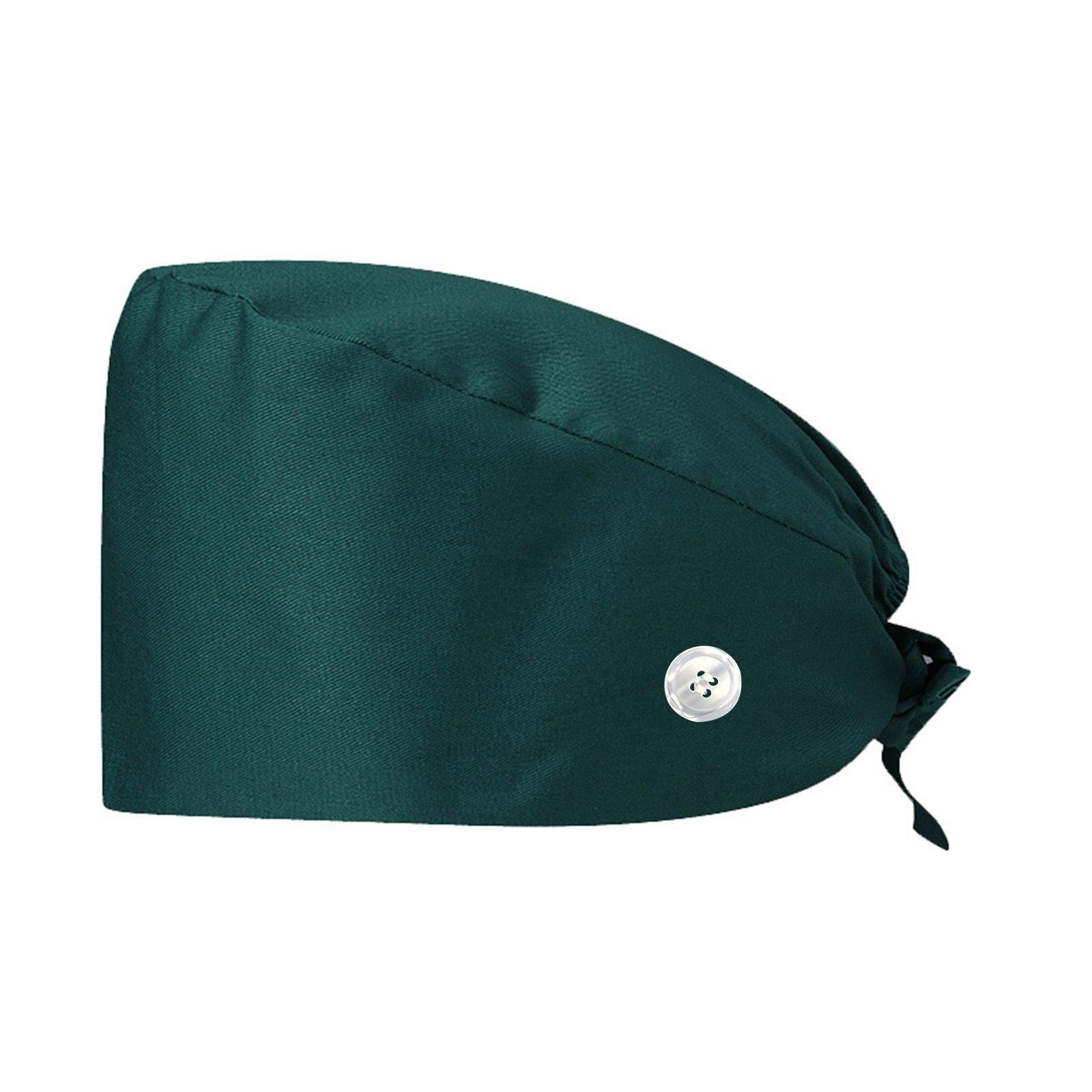 

Рабочая шапочка для женщин и мужчин, однотонная шапочка-скруб, шапочка доктора, шапочка медсестры, регулируемая хирургическая шапочка, рабочая шапочка для салона красоты темно серый