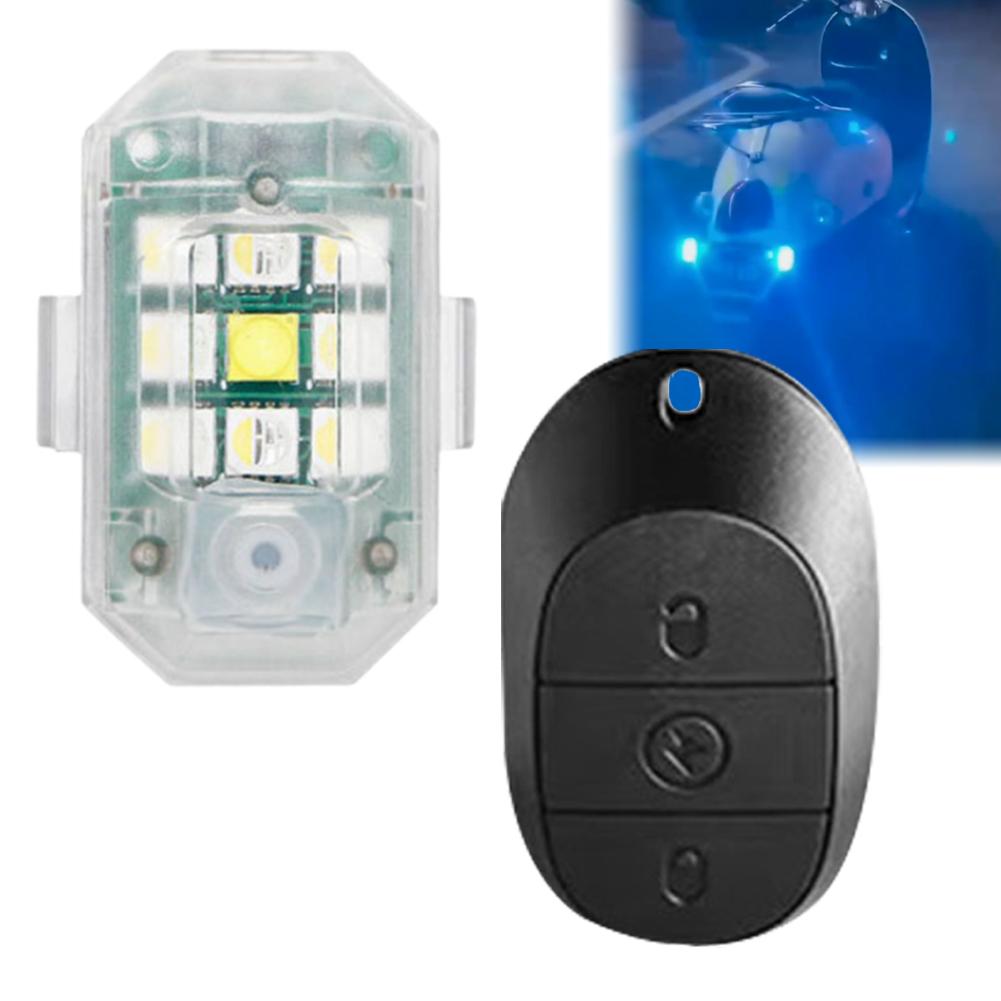 Motorcycle Wireless LED Strobe Light Remote Control Aircraft Light Navigation Warning Light Indicator For Car Bicycle Drone J1M9