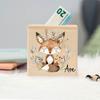 Personalised Piggy Bank Elephant Deer with Name Money Box Coin Collection Boxes Wooden Coin Bank Birthday Holiday Gift for Child