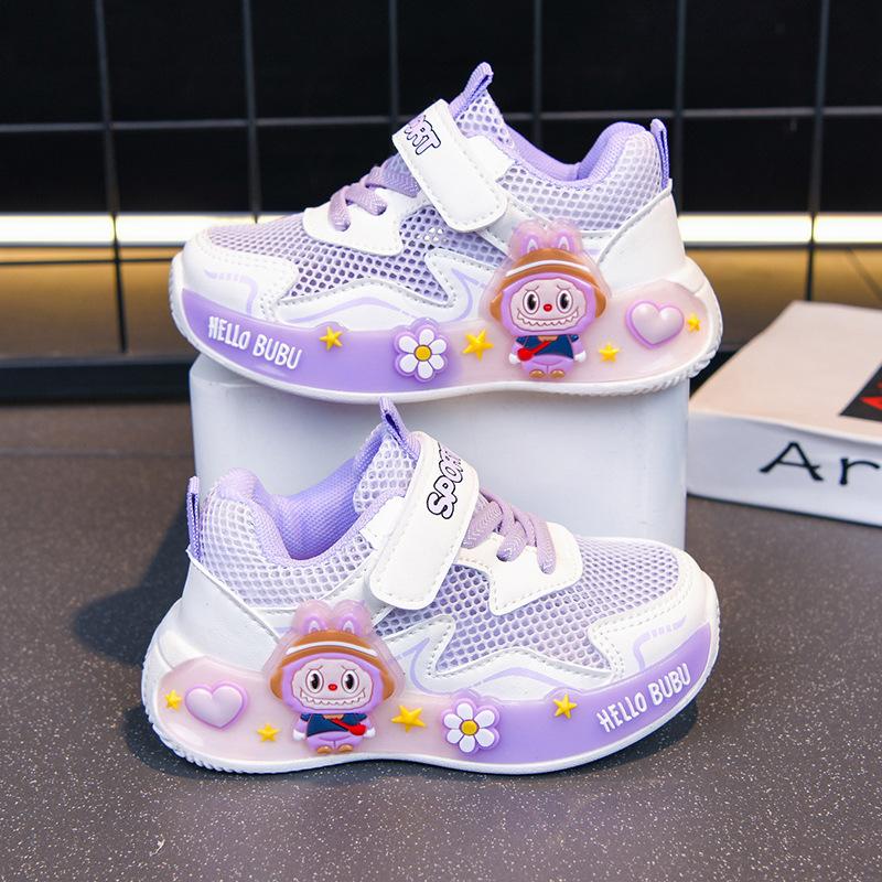 Girls Cartoon Sneakers Breathable Soft Sole Casual Shoes For Spring And Autumn Toddler Baby Single Shoes