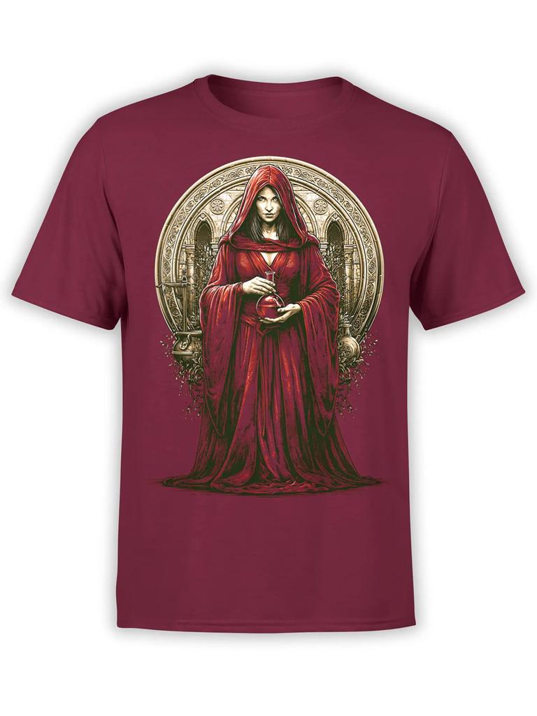 Crimson Sorceress Fantasy Tshirt Unisex