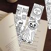 32pcs, Coloring Halloween Bookmarks, suitable for back-to-school season, Christmas, Halloween, teachers, readers, and birthdays.