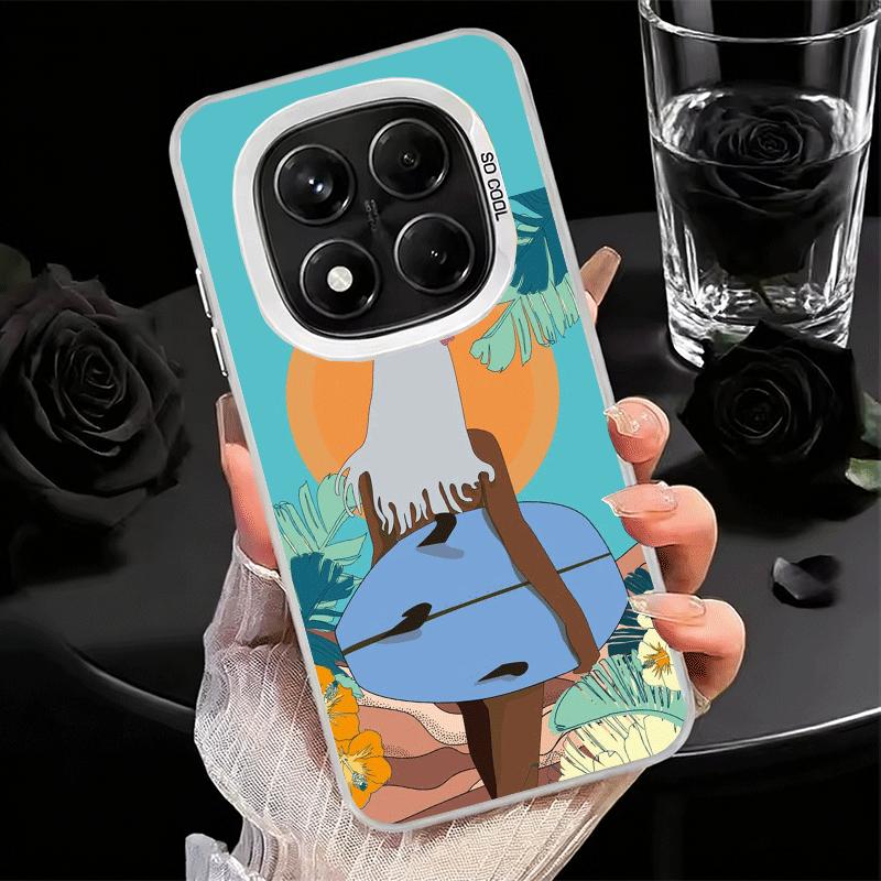 Surfboard Surfing Surf Summer Soft Phone Case for Xiaomi Redmi Note 13 14 15 Pro Plus 12S 12 11S 11 11T 10S 10 Shockproof Cover