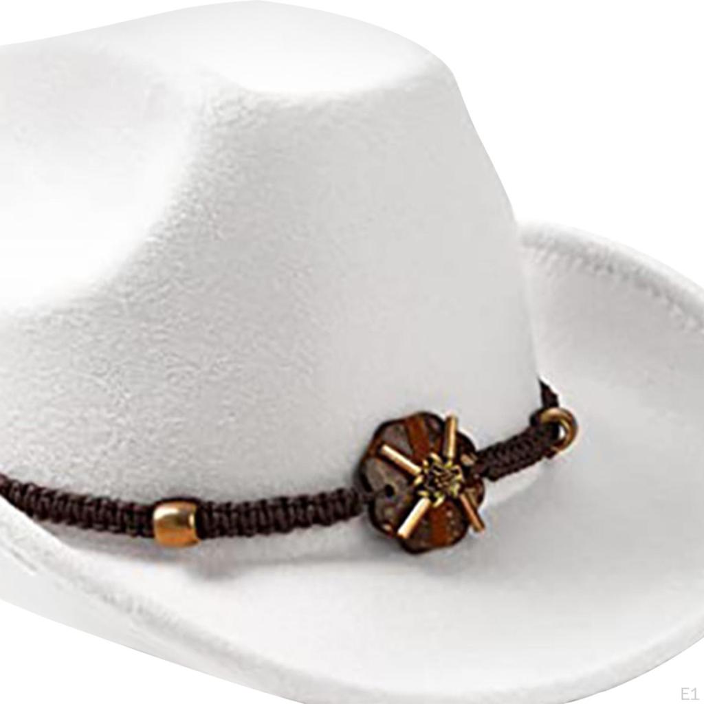 Casual Cowboy Hat Props Big Brims Sun Hats Costume Fancy Dress Cosplay for Play Women Men Travel