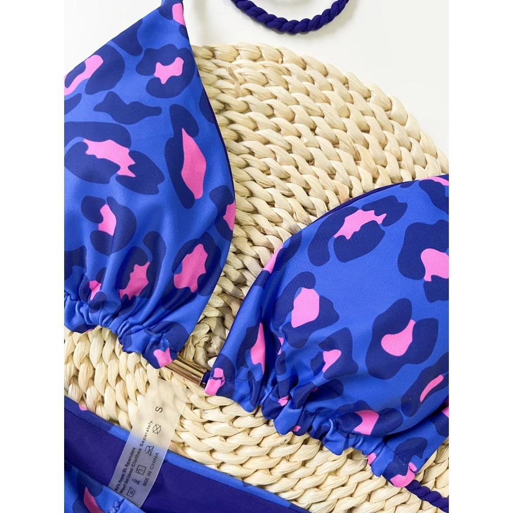 Bikini Sexy a Stampa Leopardo Costume da Bagno per Donna Costumi da Bagno Bikini Due Pezzi Beachwear 2023 Nuovo Costume da Bagno