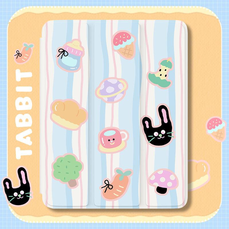 Für iPad 2021 9. 10.2 Hülle Süßes Tiermuster iPad Tri-fold Hülle für iPad 2022 10. 10.9 Air4 Air5 10.9 mit Bleistifthalter