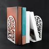 Modern Rose Themed Metal Bookends Easy To Clean Surfaces For Efficient Desktop Organization