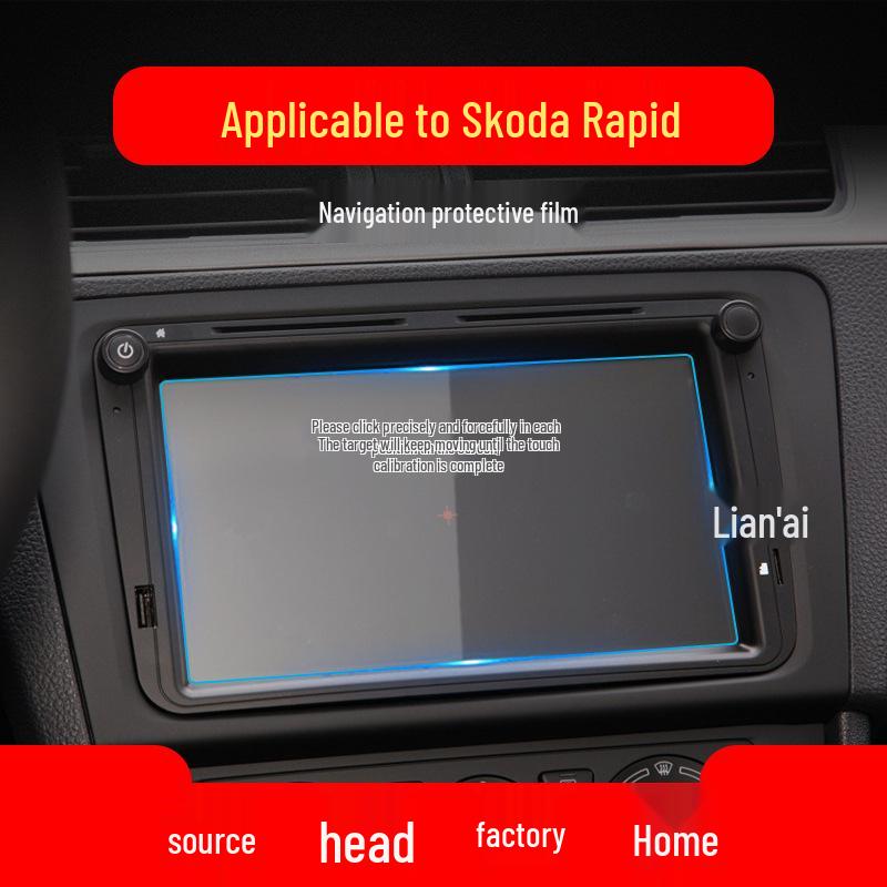 Закаленное стекло для Skoda Rapid, Kamiq, Yeti, Karoq - Центральный дисплей и приборная панель - Подходит для 25 моделей Soft Film black