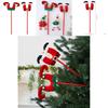 Christmas Elf Leg Santa Claus Plush Figurine With Cartoon Style For Seasonal Tree Decor
