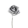 6cm Wedding Party Decor with Glitter Powder Bride Bouquet Foam Roses Decoration Artificial Roses Artificial Flowers