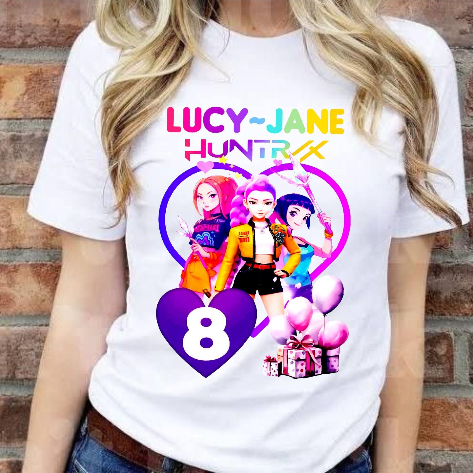 Personalised Huntrax T-shirt Your Name Number Hunters Top Cartoon New Gift Tee M