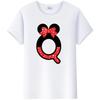 Fashion Blouses Letters Cartoon Mickey Mouse Minnie Printed Family T-Shirts Tshirt Harajuku 90S Top Gift Unisex