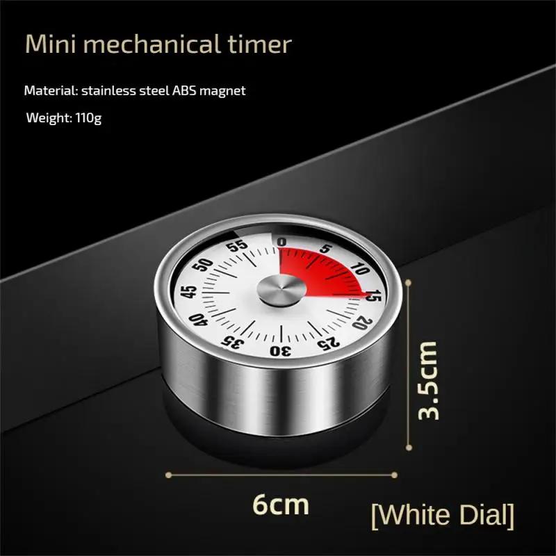 New Stainless Steel Visual Timer Mechanical Kitchen Timer 60-Minutes Alarm Cooking Timer With Loud Alarm Magnetic Clock Timer