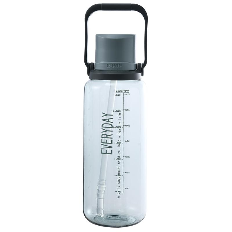 Water Bottlelogo Large Capacity Sports Portable Plastic Water Cup Portable Leak-proof Fitness Water Cup Boys and Girls Sports Kettle