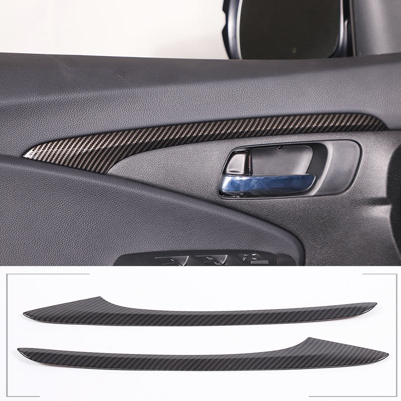 ABS Carbon fibre/Black For Honda Pilot 2015-2025 Car Inner Door Panel Decoration Strip Cover Trim Sticker Car Accessories