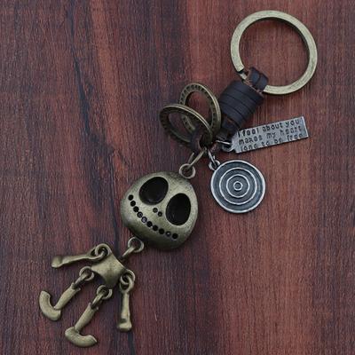 Schlüsselanhänger im Retro-Stil, Totenkopf-Anhänger, Zubehör, dekoratives Mini-Schlüsselbund, Miniatur für die Handtasche