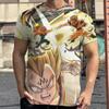 2026 Summer Dragon Ball Retro Fitness T-shirt Men's Oversized 3D Printed Short-sleeved Family Unisex Children's Sports Shirt
