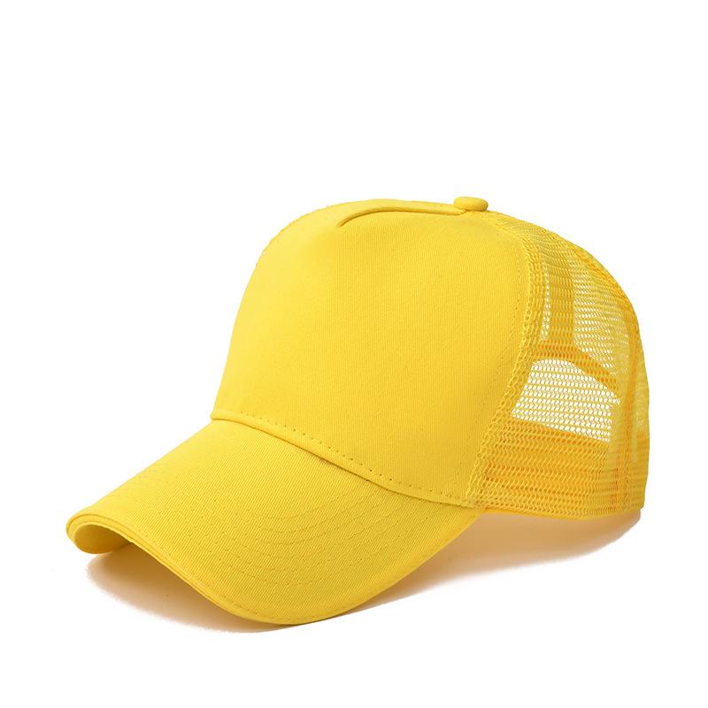 Mesh Summer Trucker Cap with Logo Embroidery - Perfect for Team Building and Baseball Events
