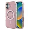 Hülle für iPhone 16 Guess Hardcase Strasssteine MagSafe Rosa