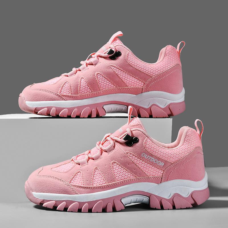 

Уличная обувь для хайкинга для мужчин и женщин, больших размеров, легкая и износостойкая, новая осенняя обувь для хайкинга, уличная обувь для альпинизма 47 розовый