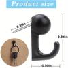 50Pcs Plastic Metal Crochet Black White Cork Thumbtack Hooks Decorative Thumb Tacks Hook Back Push Pins Hook for Cork Board