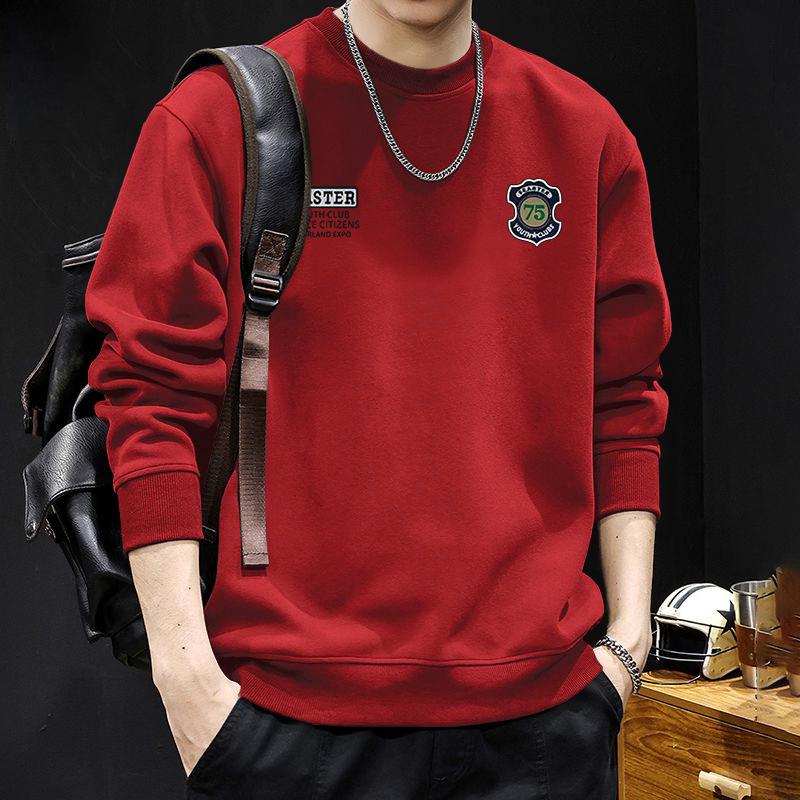 Men's Thickened Velvet Sweatshirt - Winter Base Layer Shirt, Round Neck