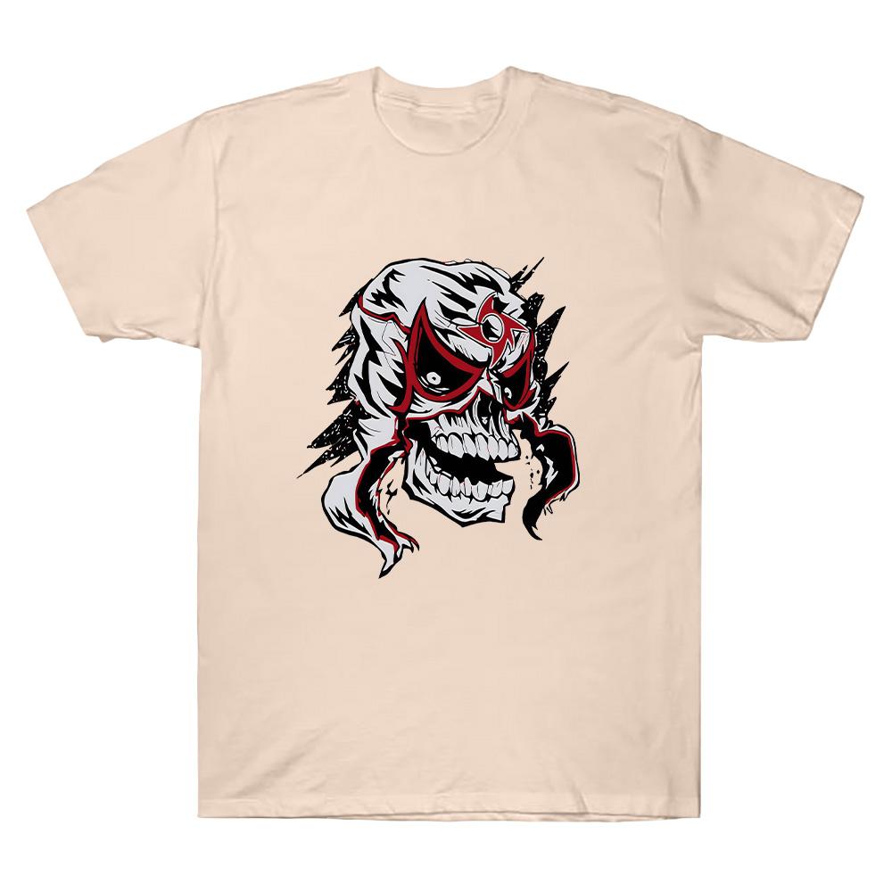 Penta Zero Miedo T-shirt Youth Authentic White Penta Mask T-Shirt Unisex Cotton Casual Breathable Tee Round Neck Short Sleeve Tops