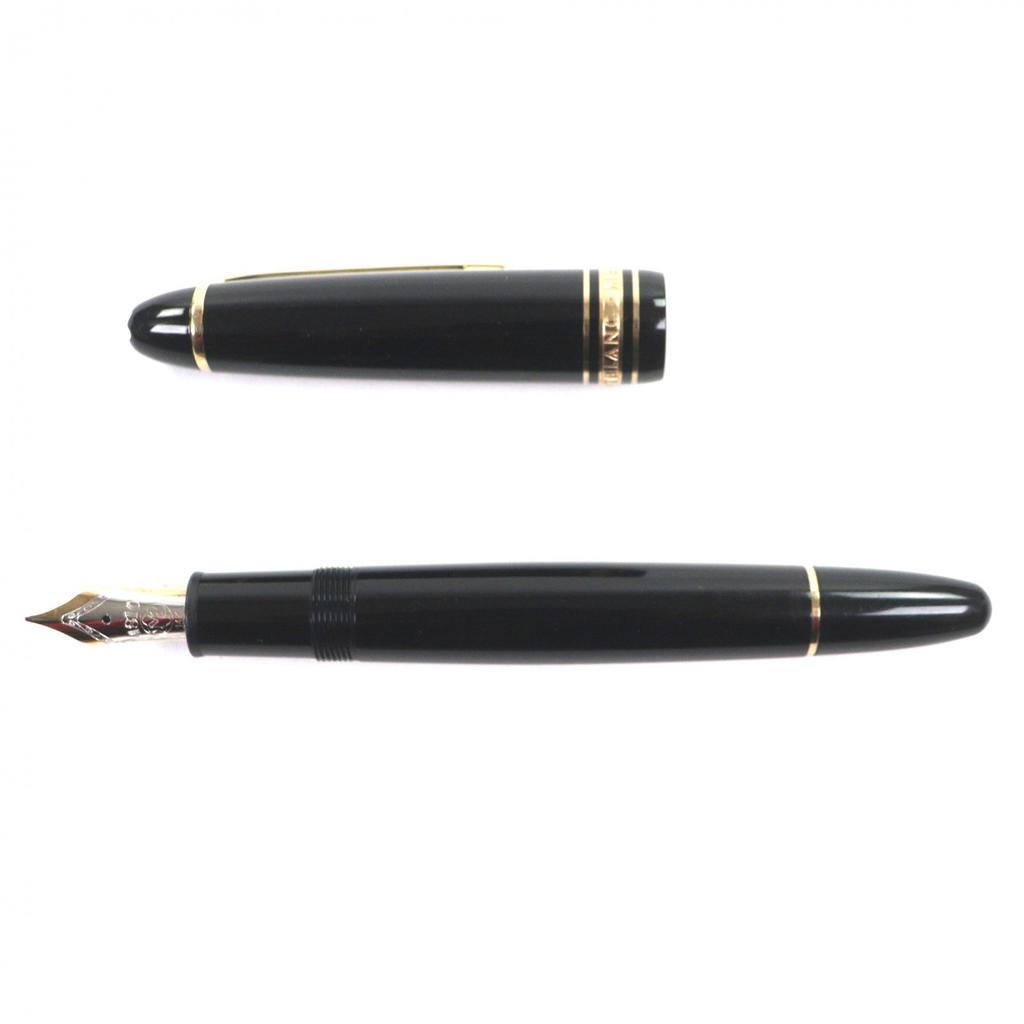 Great MONTBLANC fountain pen Meisterstück 147 Traveler white star black 14K mens Used