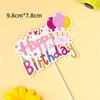 DUOLEIMI Cake Toppers, Birthday Cake Decorations, 10 Cake Picks, Cake Decorations, Happy Birthday Cake Insert Cards, Cute