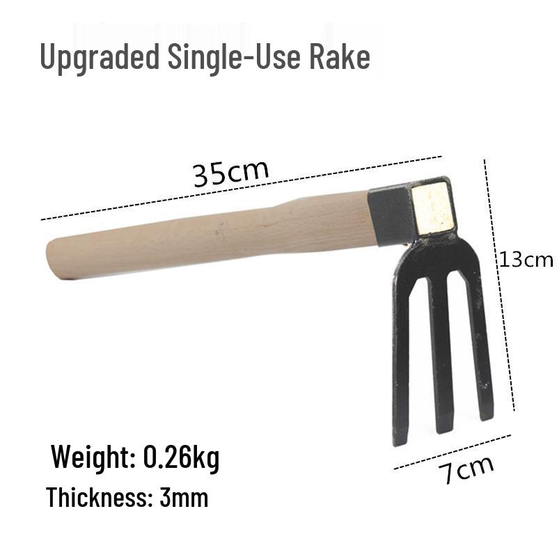 Compact Manganese Steel Hoe Set for Planting, Weeding, and Soil Loosening