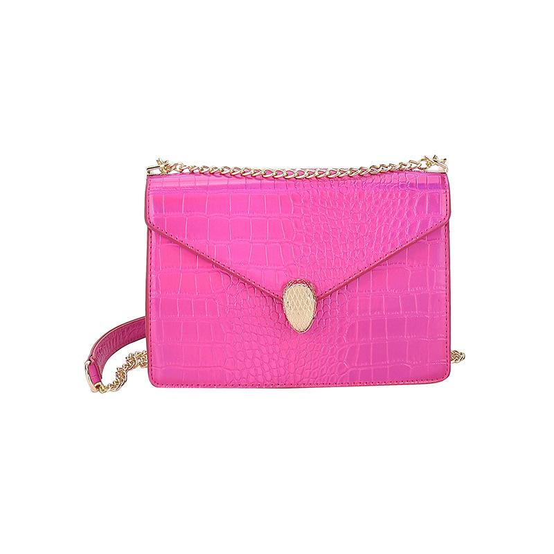 The New Bag 2025 European and American Fashion Snake Pattern Retro Shoulder Bag Ins Candy Color Women's Chain Crossbody