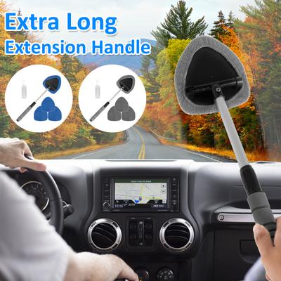 Spazzola Pulitore Finestrini Auto Strumento Lavaggio Pulizia Parabrezza Auto Vetri Interni Esterni Tergicristallo Manico Estensibile Accessori Auto