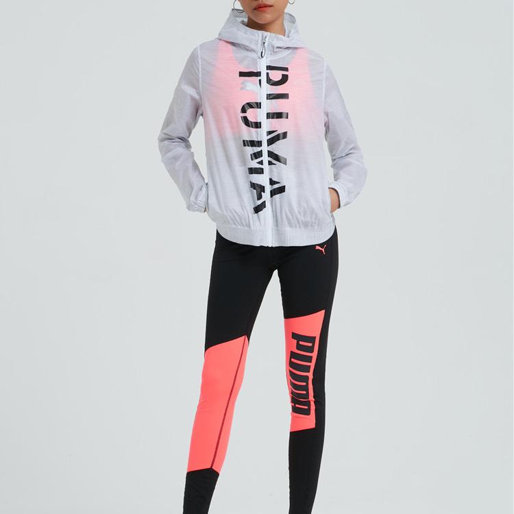 Puma Hooded Printed Jacket Women Outerwear White 518320-02