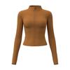 Juyitang Women's Warm Velvet Yoga Jacket - Thick, Cozy Peach Velvet for Autumn and Winter Sports